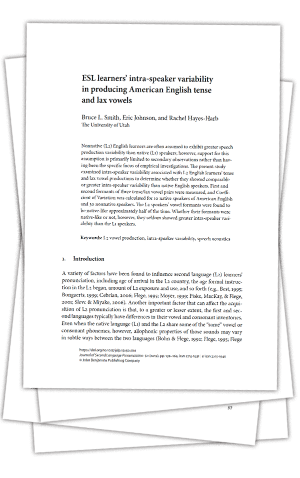 ESL learners’ intra-speaker variability in producing American English tense and lax vowels